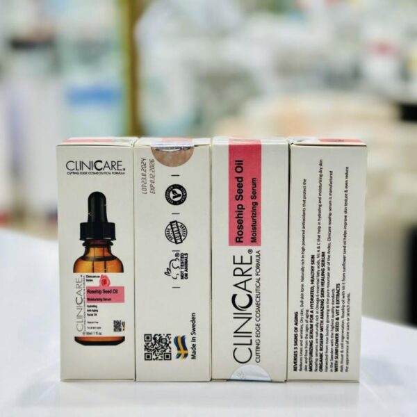 سرم روغن دانه گل رز کلینیکر (CLINICARE Rosehip Seed Oil Serum) - تصویر 2