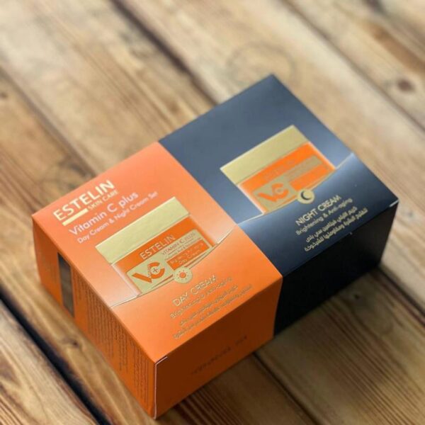پک کرم روز و شب ویتامین سی استلین (Estelin Vitamin C Day & Night Cream Set) - تصویر 4